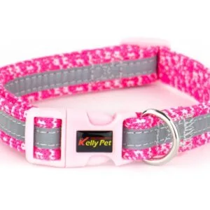 Vsepropejska Pied reflexní obojek pro psa | 20 - 68 cm Barva: Růžová