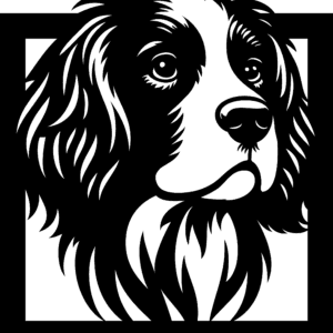 Vsepropejska Anglický špringeršpaněl 2 dřevěná dekorace na zeď Rozměr (cm): 38 x 35