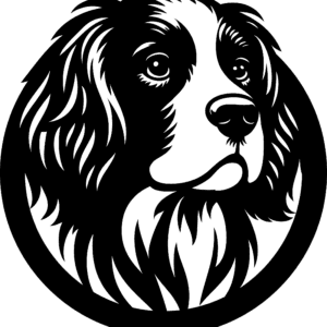 Vsepropejska Anglický špringeršpaněl 2 dřevěná dekorace na zeď Rozměr (cm): 38 x 36