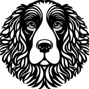 Vsepropejska Anglický špringeršpaněl 2 dřevěná dekorace na zeď Rozměr (cm): 38 x 37