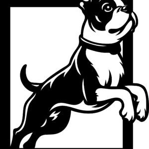 Vsepropejska Bostonský teriér 5 dřevěná dekorace na zeď Rozměr (cm): 38 x 30
