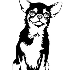 Vsepropejska Čivava dřevěná dekorace na zeď Rozměr (cm): 38 x 23