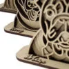 Dřevěná 3D mandala psa se jménem Plemeno: Mops - Image 2