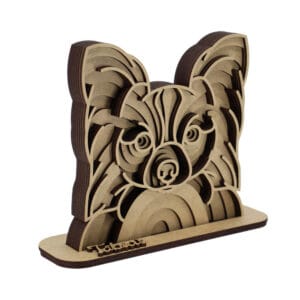 Vsepropejska Dřevěná 3D mandala psa se jménem Plemeno: Čivava