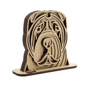Vsepropejska Dřevěná 3D mandala psa se jménem Plemeno: Šarpej