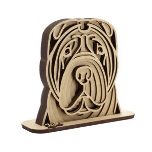 Vsepropejska Dřevěná 3D mandala psa se jménem Plemeno: Šarpej