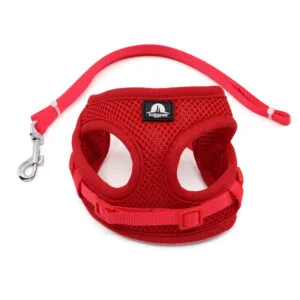 Vsepropejska Eric postroj pro psa s vodítkem | 29 – 47 cm Barva: Červená