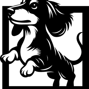 Vsepropejska Jezevčík 8 dřevěná dekorace na zeď Rozměr (cm): 38 x 36