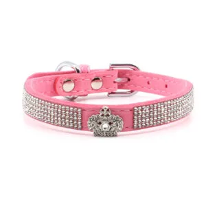 Vsepropejska Laura třpytivý obojek pro psa | 15 - 30 cm Barva: Růžová