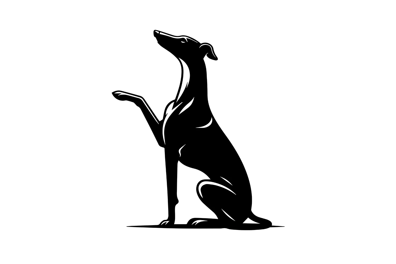 Vsepropejska Chrt 10 dřevěná dekorace na zeď Rozměr (cm): 38 x 32