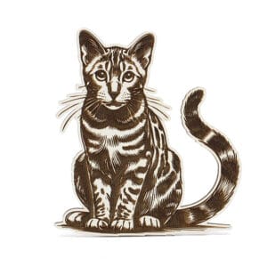 Vsepropejska Gravírovaný magnet ve tvaru kočky Barva: Bílá