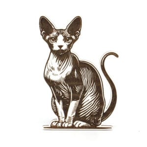 Vsepropejska Gravírovaný magnet ve tvaru kočky Barva: Bílá