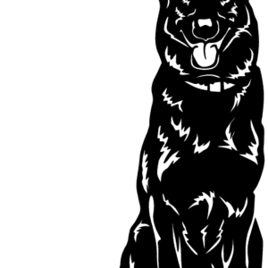 Vsepropejska Německý ovčák 6 dřevěná dekorace na zeď Rozměr (cm): 38 x 23