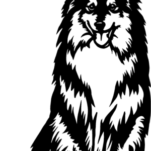 Vsepropejska Sheltie 2 dřevěná dekorace na zeď Rozměr (cm): 38 x 26