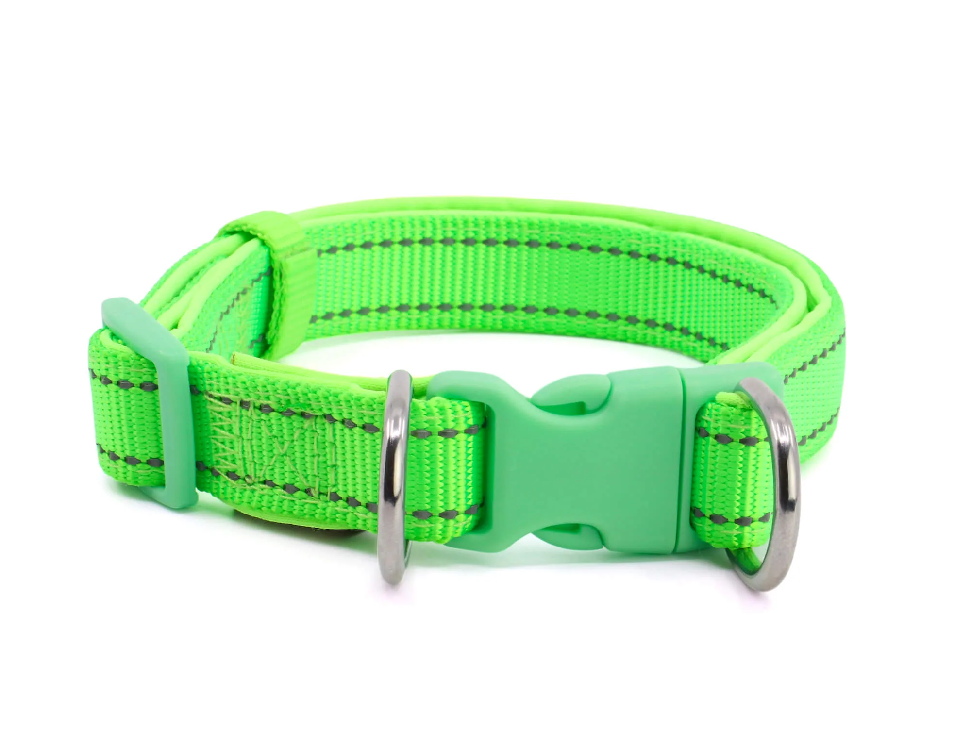 Vsepropejska Blanka obojek s podšívkou pro psa | 21 - 54 cm Barva: Zelená