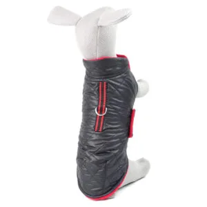 Vsepropejska Frosty prošitá zimní bunda pro psa Barva: Černo-červená