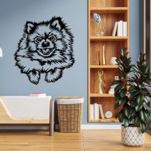 Vsepropejska Pomeranian dřevěná dekorace na zeď Rozměr (cm): 16 x 14