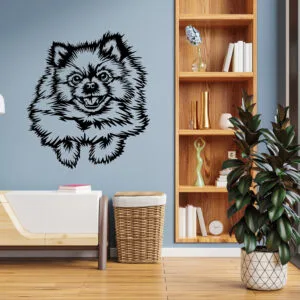 Vsepropejska Pomeranian dřevěná dekorace na zeď Rozměr (cm): 16 x 14