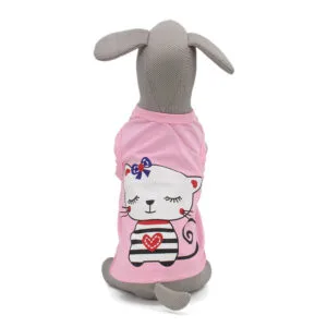 Vsepropejska Kitty elastické tričko pro psa Barva: Růžová