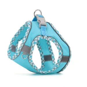 Vsepropejska Neve postroj pro psa s vodítkem | 22 – 46 cm Barva: Modrá s lemem