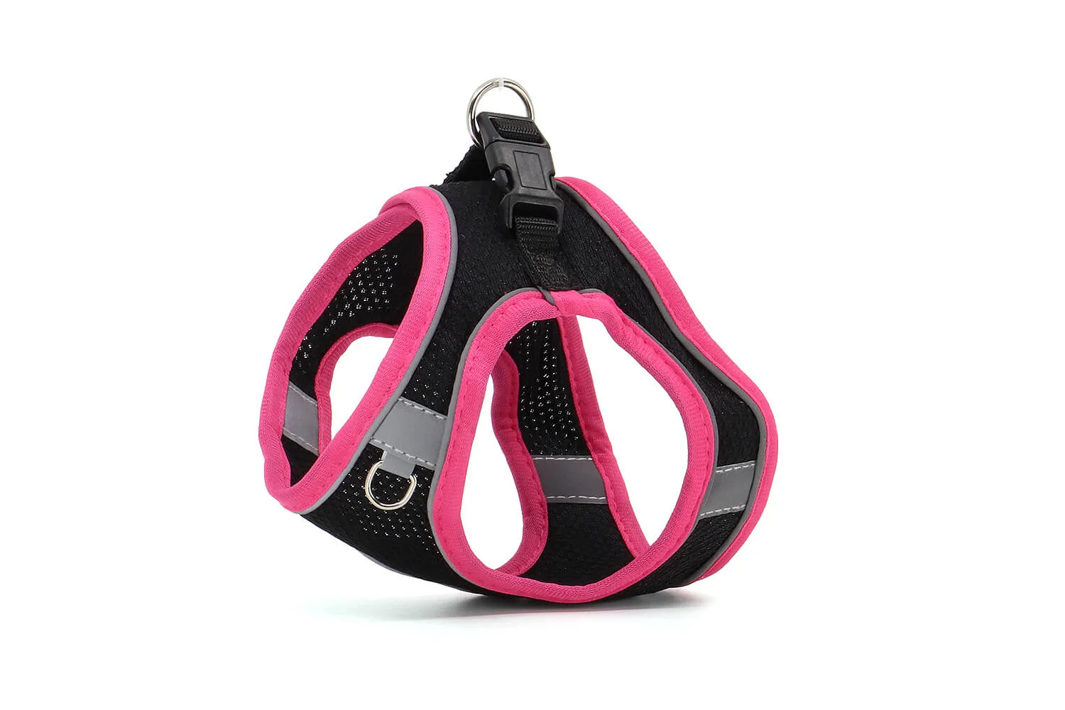Vsepropejska Neve postroj pro psa s vodítkem | 22 – 46 cm Barva: Černo-růžová