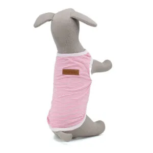 Vsepropejska Tiki pruhované tričko pro psa Barva: Růžová