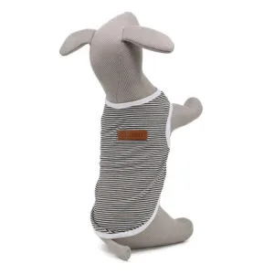 Vsepropejska Tiki pruhované tričko pro psa Barva: Černá