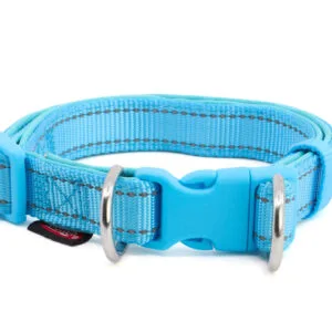 Vsepropejska Blanka obojek s podšívkou pro psa | 21 - 54 cm Barva: Modrá