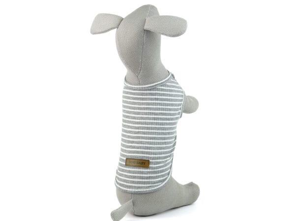 Vsepropejska Dog pruhované tričko pro psa Barva: Šedá