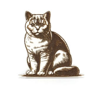 Vsepropejska Gravírovaný magnet ve tvaru kočky Barva: Bílá