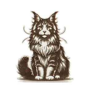 Vsepropejska Gravírovaný magnet ve tvaru kočky Barva: Bílá