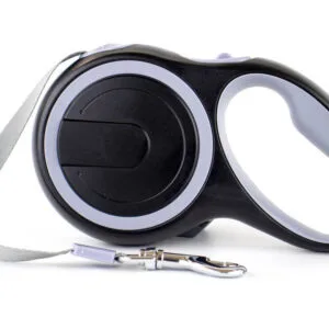 Vsepropejska Lead samonavíjecí vodítko pro psa | 3 m Barva: Černo-šedá