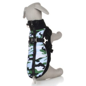 Vsepropejska Pinta zimní bunda pro psa s postrojem Barva: Modrá