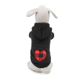 Vsepropejska Soul mikina pro psa se srdcem Barva: Černá