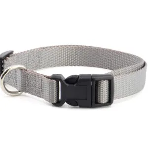 Vsepropejska Zuky nylonový obojek pro psa | 18 - 52 cm Barva: Šedá