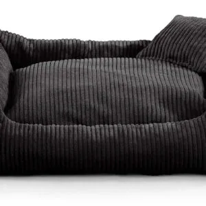 Vsepropejska Manšestr pelech pro psa s polštářkem Barva: Černá