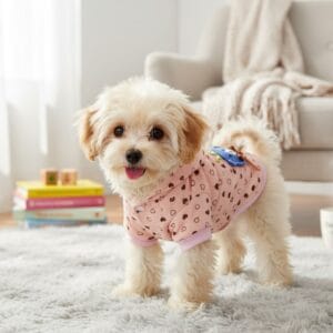 Vsepropejska Sweet růžová bunda pro psa se srdíčky Barva: Růžová