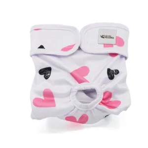 Dusty hárací kalhotky pro psa - vsepropejska.cz Barva: Bíle srdce