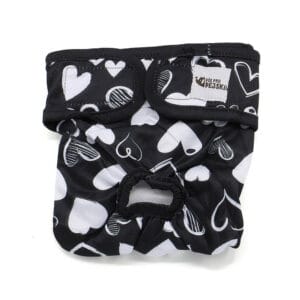 Dusty hárací kalhotky pro psa - vsepropejska.cz Barva: Černé srdce