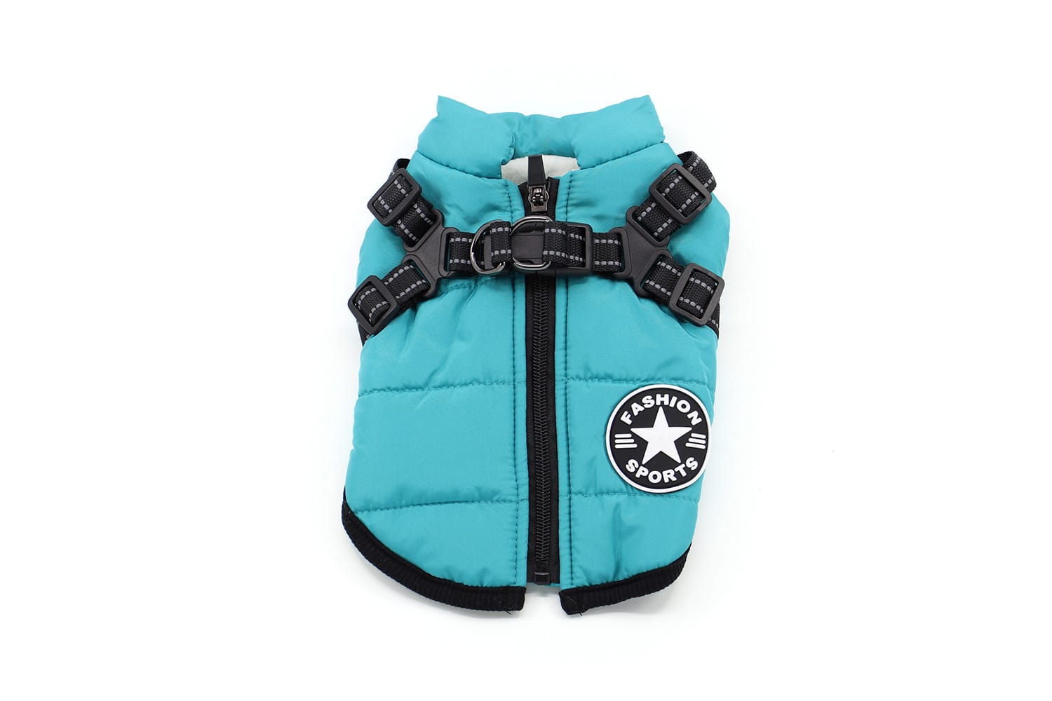 Vsepropejska Achar zimní bunda pro psa s postrojem Barva: Modrá