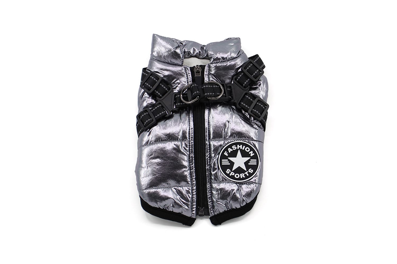 Vsepropejska Achar zimní bunda pro psa s postrojem Barva: Šedá