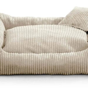 Vsepropejska Manšestr pelech pro psa s polštářkem Barva: Bílá