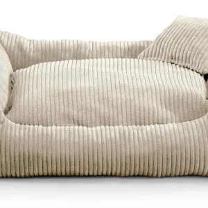 Vsepropejska Manšestr pelech pro psa s polštářkem Barva: Bílá