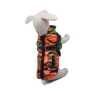 Vsepropejska Pardál zimní bunda pro psa s postrojem Barva: Oranžová