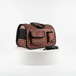 Vsepropejska Rendy taška pro psa s puntíky Barva: Hnědá