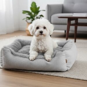 Vsepropejska Shaggy pelech pro psa s kožíškem Barva: Šedá