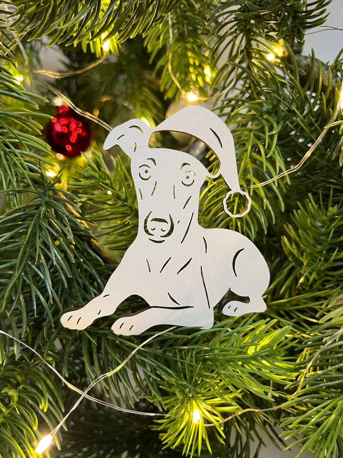 Vsepropejska Vánoční baňka s chrtem – ozdoba na stromeček Typ: Baňka 4