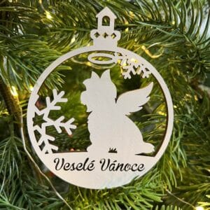 Vsepropejska Vánoční baňka s jorkšírským teriérem – ozdoba na stromeček Typ: Baňka 2