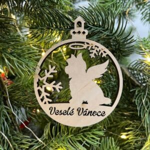 Vsepropejska Vánoční baňka s jorkšírským teriérem – ozdoba na stromeček Typ: Baňka 6