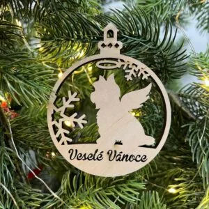 Vsepropejska Vánoční baňka s jorkšírským teriérem – ozdoba na stromeček Typ: Baňka 6